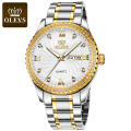 OLEVS Brand Men Fashion Luxury Quartz Watch Stainless Steel Band Day/Date Business Montre Homme Wrist Men Watch